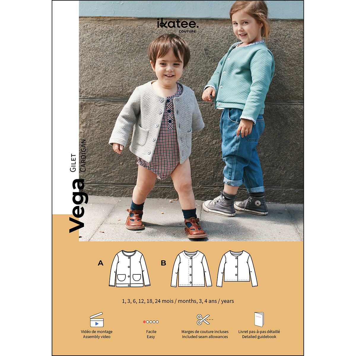 patron de couture gilet bébé