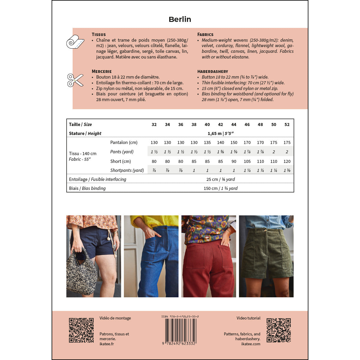 Patron pantalon carotte femme