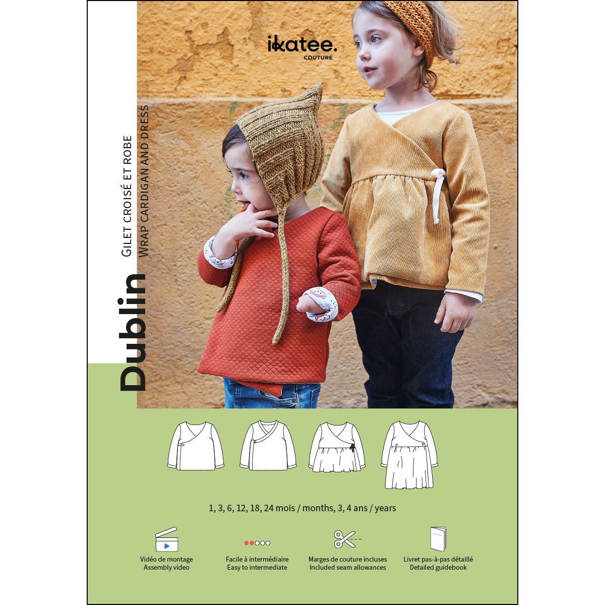 patron de couture gilet croisé bébé