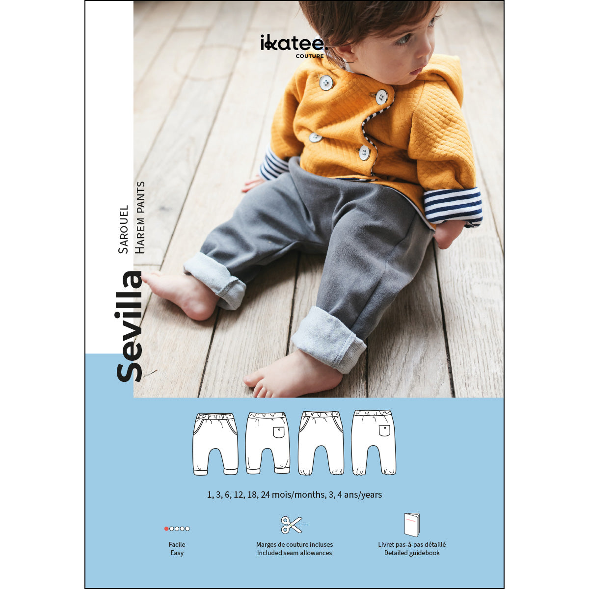 patron de couture pantalon sarouel bébé