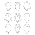 Body femme Paloma avec plusieurs versions d’encolure et fente optionnelle