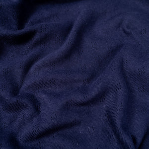 Maille ajourée - Bleu indigo