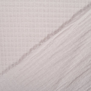 Coupon de Tissu Gaze brodée - Petits carreaux - Blanc