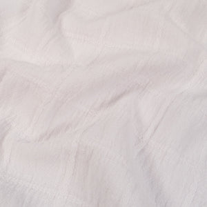 Coupon de Tissu Gaze brodée - Carreaux - Blanc