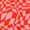 Tissu sherpa - Orange et rose