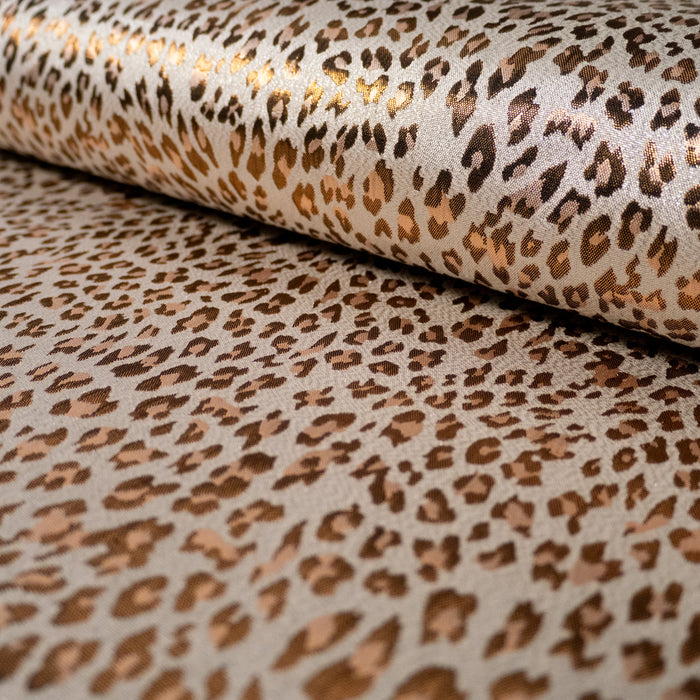 Tissu Jacquard Léger- Bagheera - Or/Argent