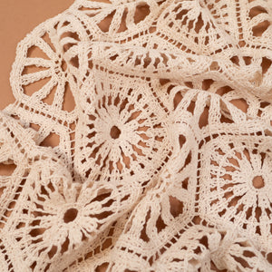 Tissu crochet coton - Naturel