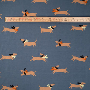 Jersey stretch - Toutou - Bleu jean