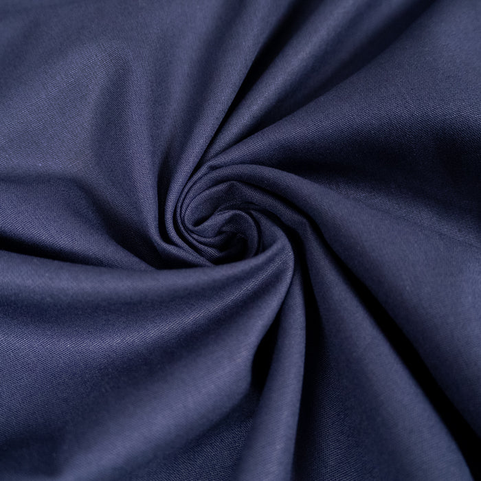 Tissu Popeline - Bleu Marine