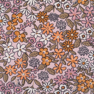 Coupon de Jersey stretch - Champêtre - Rose