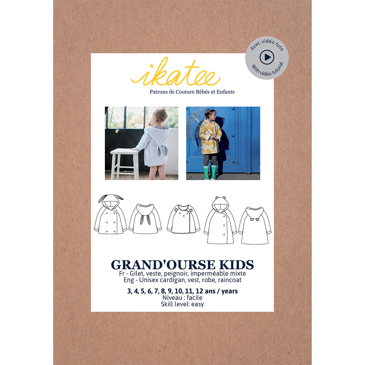 Patron veste pour enfant format PDF