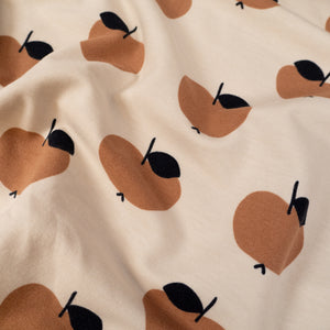 Sweat French terry - Tygdrömmar® - An Apple A Day - Sable