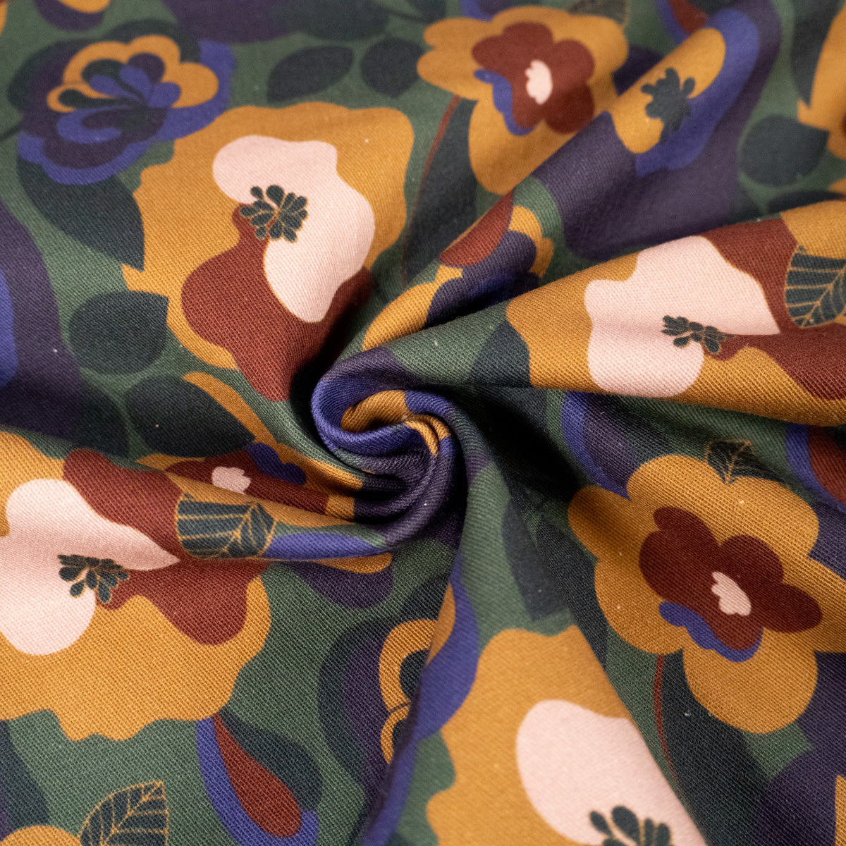 tissu gabardine motif floral 