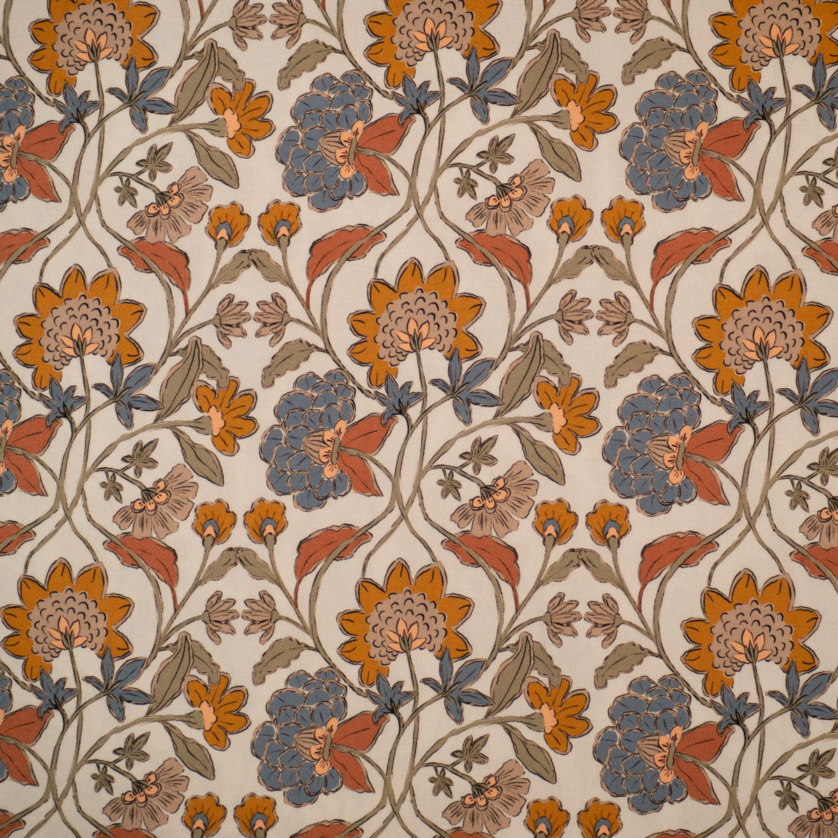 Tissu viscose motif floral 