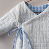Tissu coton matelassé - Grands carreaux - Écru