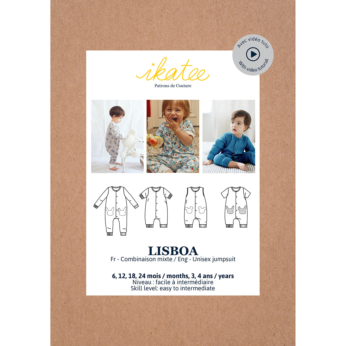 Patron combinaison pyjama bébé LISBOA PDF