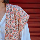 Gilet sans manches femme ample matelassé fleuri, épaules descendues – patron de couture Macao