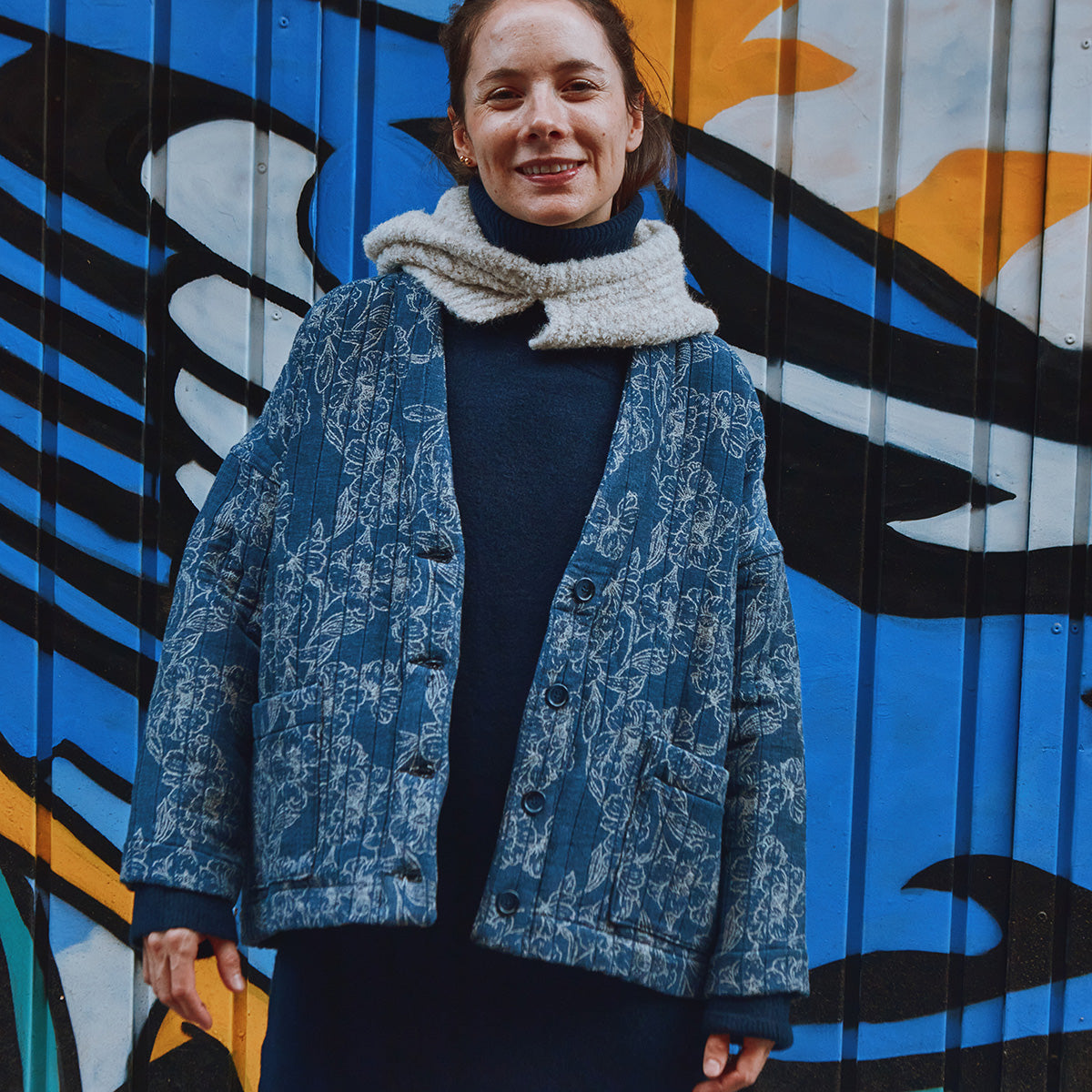 Paton de veste matelassée  jacquard femme