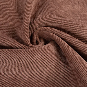 Coupon de Tissu Velours stretch milleraies - Chocolat