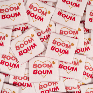 Étiquettes tissées ©ikatee - Boom Boum - x5