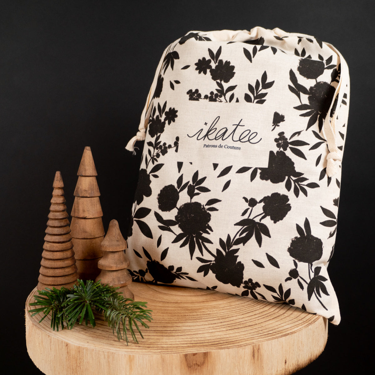 Kit couture sac Voyage taille M Jacquard fleuri sans patron