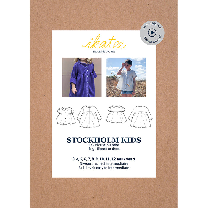 Patron blouse et robe enfant STOCKHOLM KIDS pochette