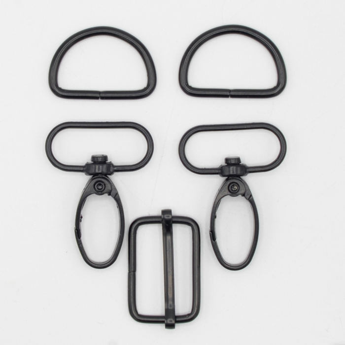 Kit boucles accessoires pour sac - Noir