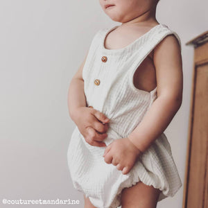 Couture de barboteuse sans manches pour bébé mixte 