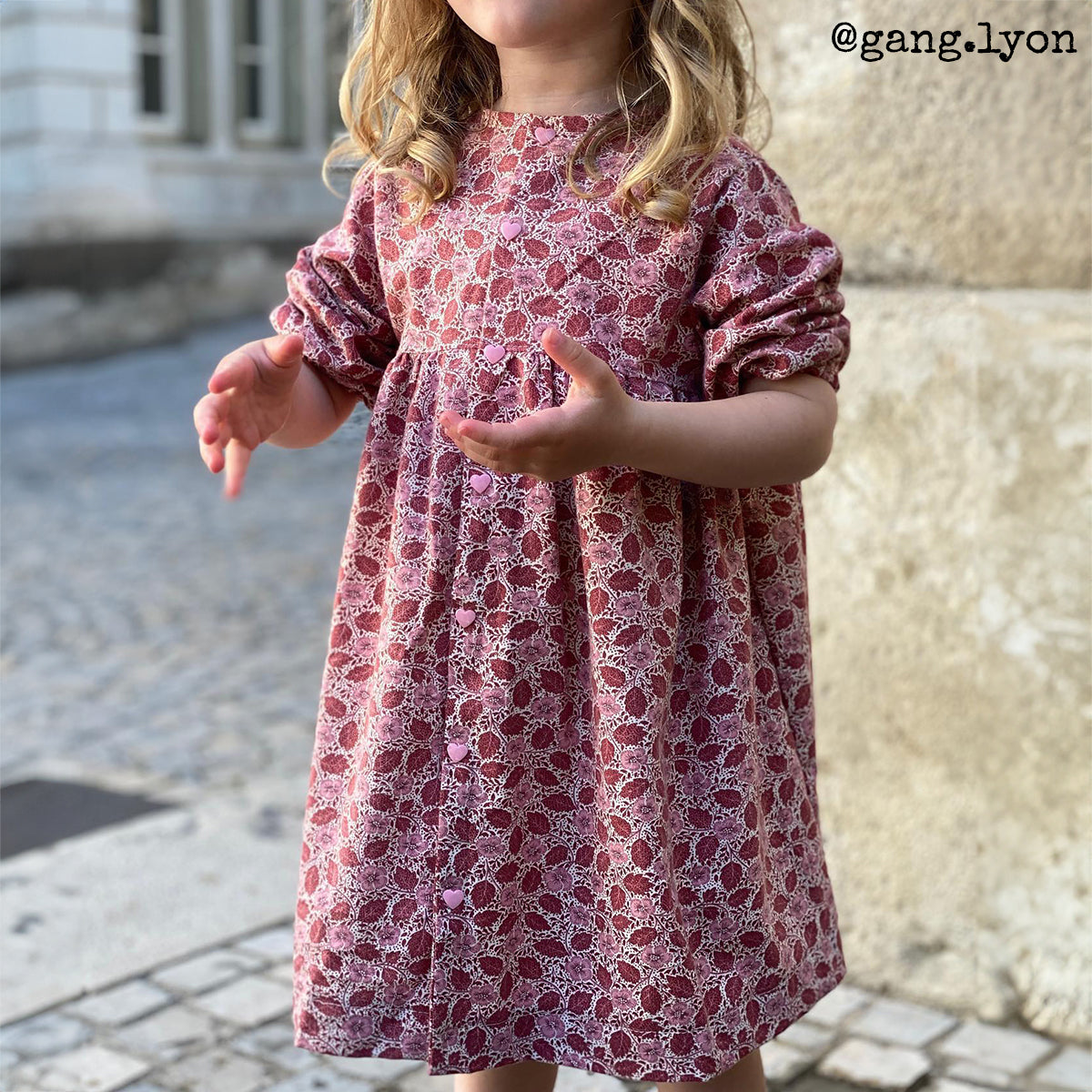 Blouse enfant boutonnée devant