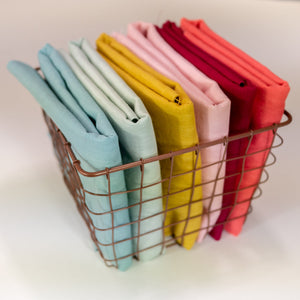 Coupon de tissu Lin Lavé - Rose tendre