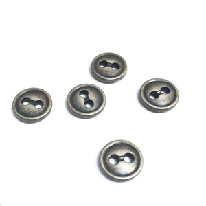 Boutons métal (à l'unité) - Antic silver - 12 mm