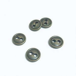 Boutons métal (à l'unité) - Antic bronze - 12 mm