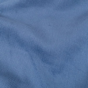 Tissu velours Milleraies fin coton - Bleu