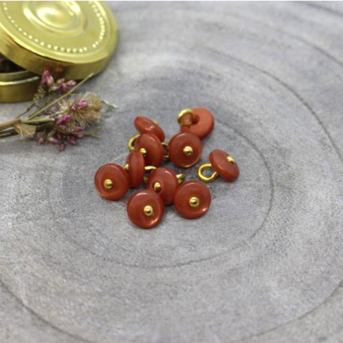 Boutons Jewel (à l'unité) - Chestnut clair - 9 mm