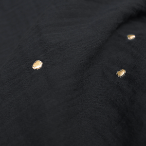 Tissu Gaze brodée ©Atelier Brunette - Stardust Black
