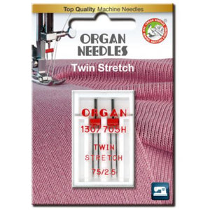 Aiguille Double Stretch Organ - 2,5mm (boîte de 2)