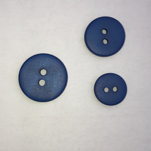 Boutons nacre mats (à l'unité) - Cobalt - 10mm, 12mm et 15mm