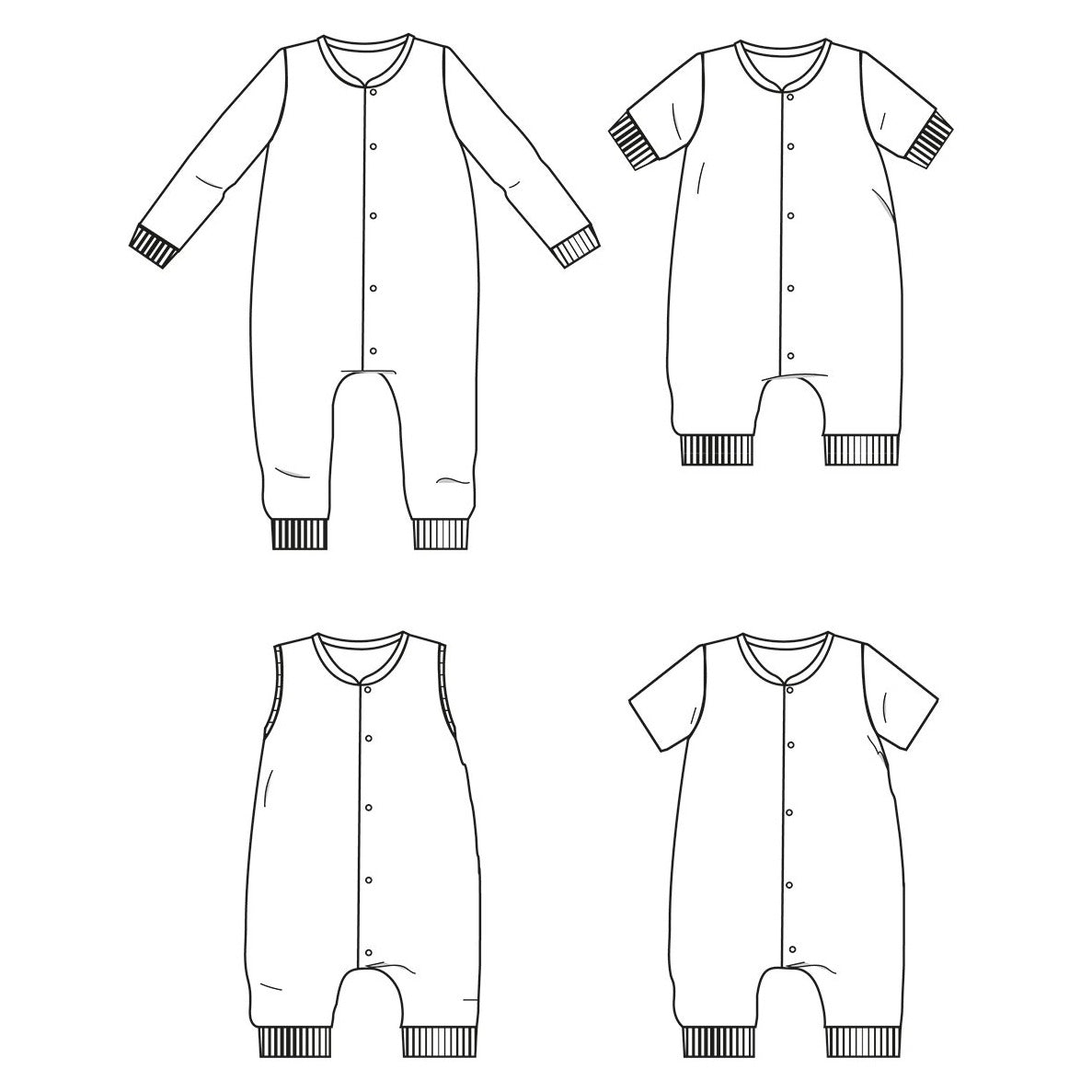 Patron combinaison pyjama enfant GABY pochette – ikatee