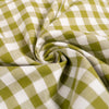 Medium check gingham fabric - Apple Green