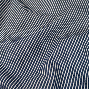 Tissu Jean 11,7oz - Rayé - Bleu Marine - 330g/m2