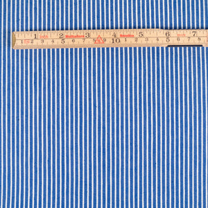 Tissu Jean 11,7oz - Rayé - Bleu Cobalt - 330g/m2