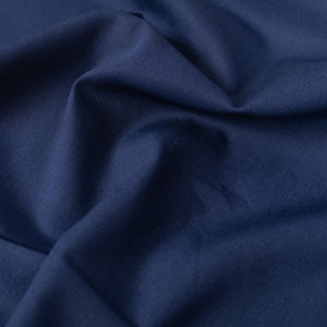 Coupon de Tissu popeline premium - Uni Bio - Bleu Ink