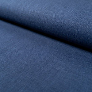 Tissu Lin Lavé - Bleu indigo