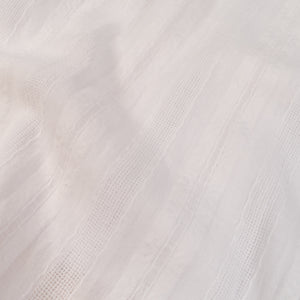Tissu Voile de coton brodé - Rayures - Blanc
