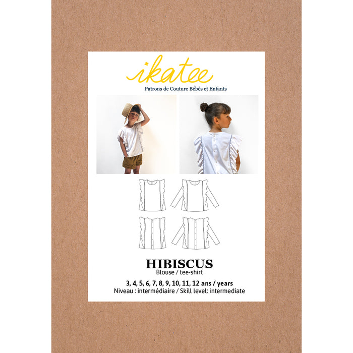 Patron top enfant HIBISCUS pochette