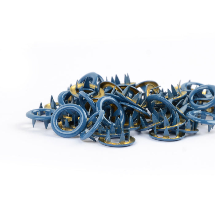 Boutons pressions métal x 50 - ©Tygdrömmar - Bleu - 11 mm