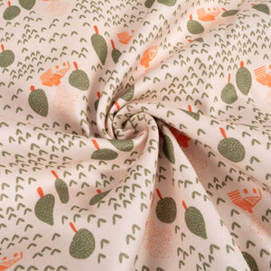Tissu Satin de coton création ©ikatee - Toscane - Vert cyprès
