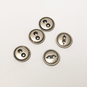 Boutons métal (à l'unité) - Antic silver - 12 mm