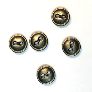 Boutons métal (à l'unité) - Antic bronze - 12 mm