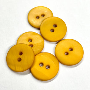 Boutons nacre mats (à l'unité) - Ocre - 10mm, 12mm et 15mm
